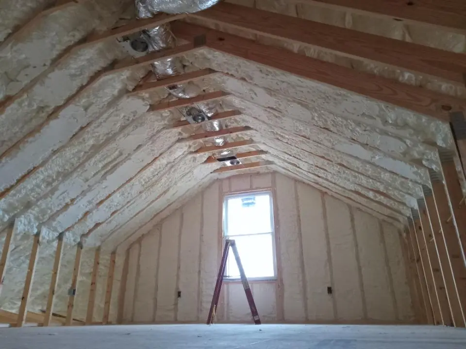 Spray foam roofing application for Crawl Space Insulation project in North St. Paul